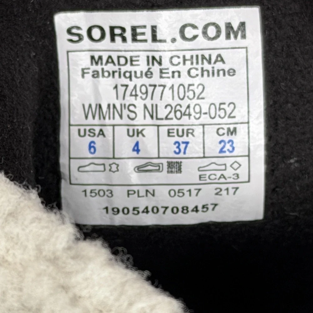 Sorel Joan of Arctic Snow Boots Womens 7 Quarry Grey Waterproof Suede Lace Up